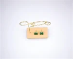 זוג עגילים דגם Van Cleef צבע ירוק 2